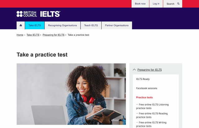 ウェブサイト紹介:Take a practice test